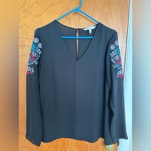 BCBGeneration Black Long Sleeve Blouse